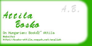 attila bosko business card